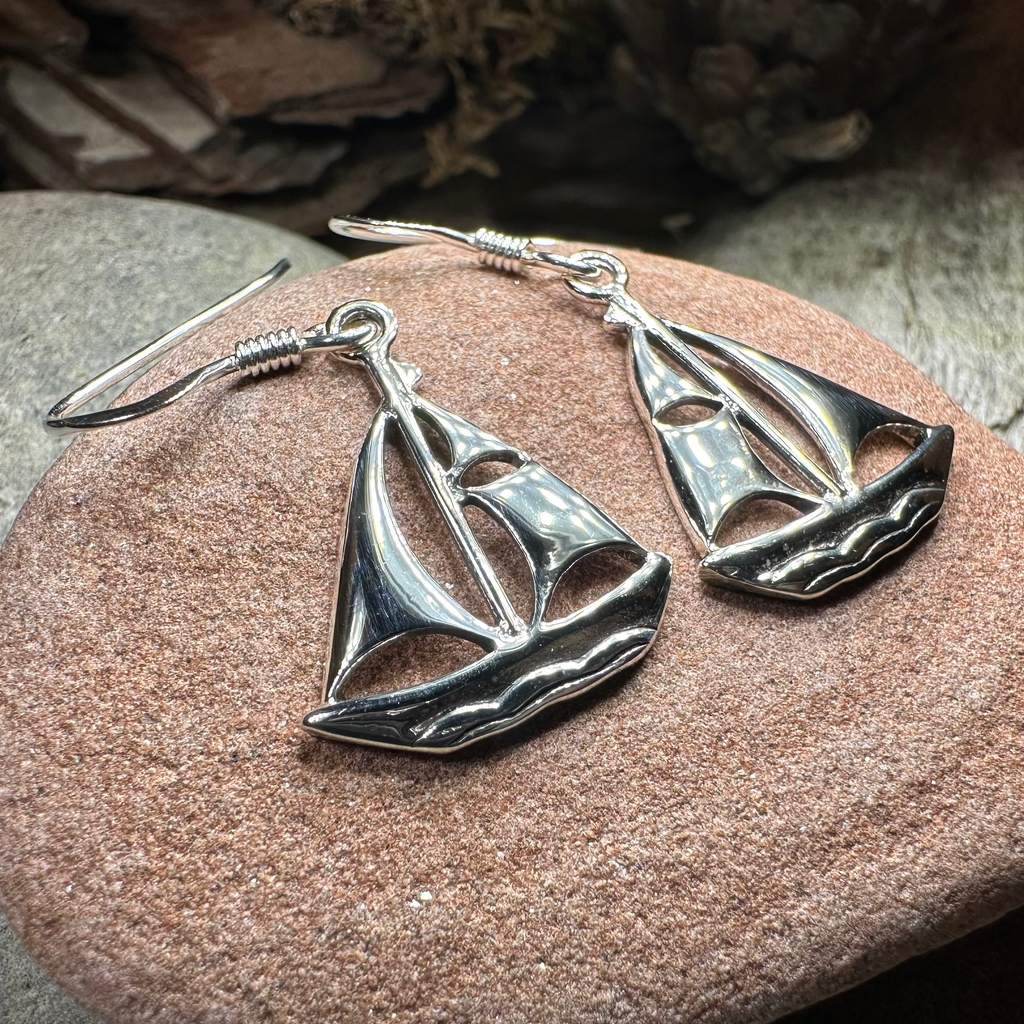 Fairwinds Ship Earrings | Dangle Earrings | Wiccan Center