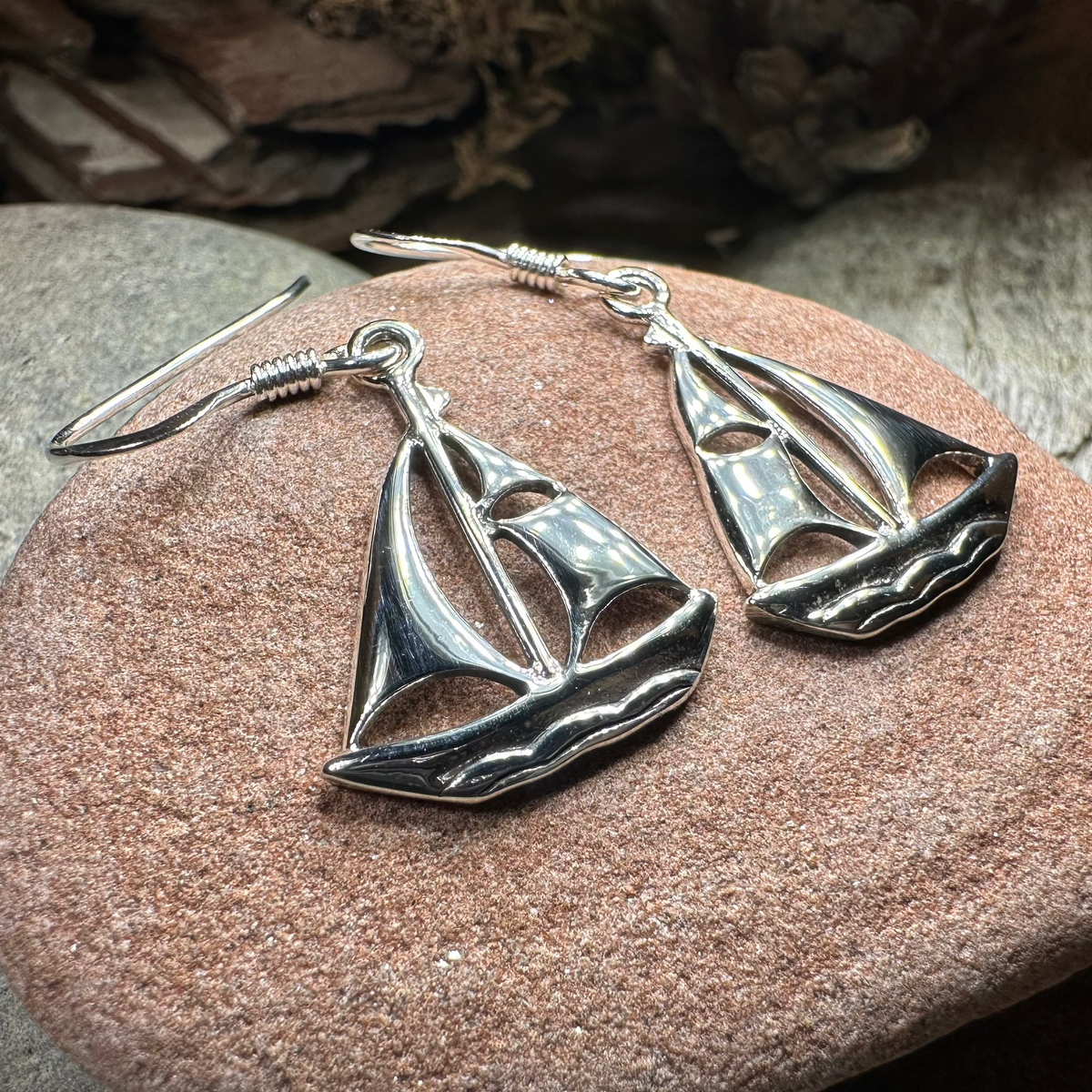 Fairwinds Ship Earrings | Dangle Earrings | Wiccan Center