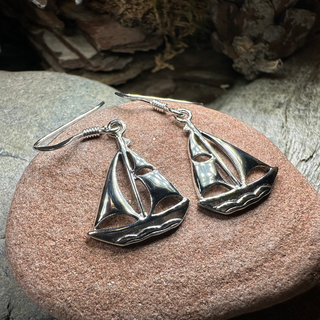 Fairwinds Ship Earrings | Dangle Earrings | Wiccan Center