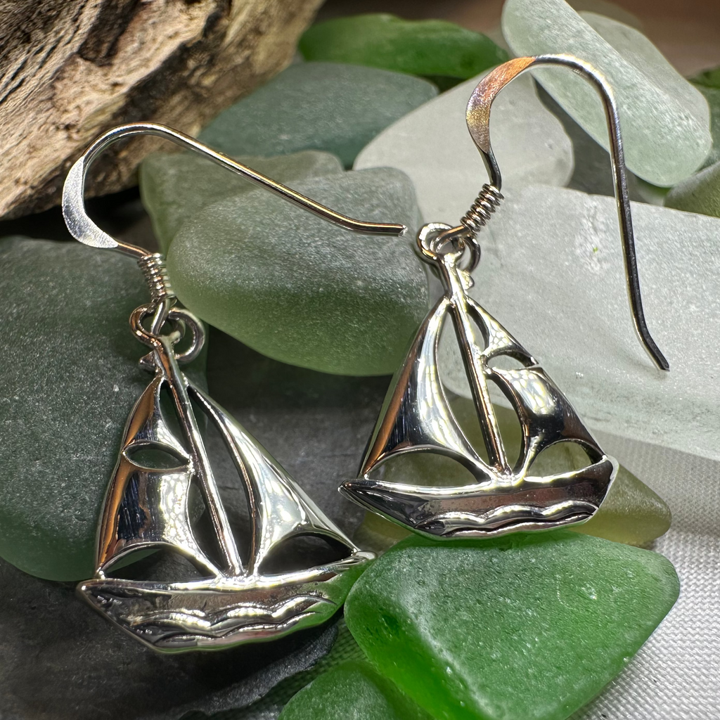 Fairwinds Ship Earrings | Dangle Earrings | Wiccan Center