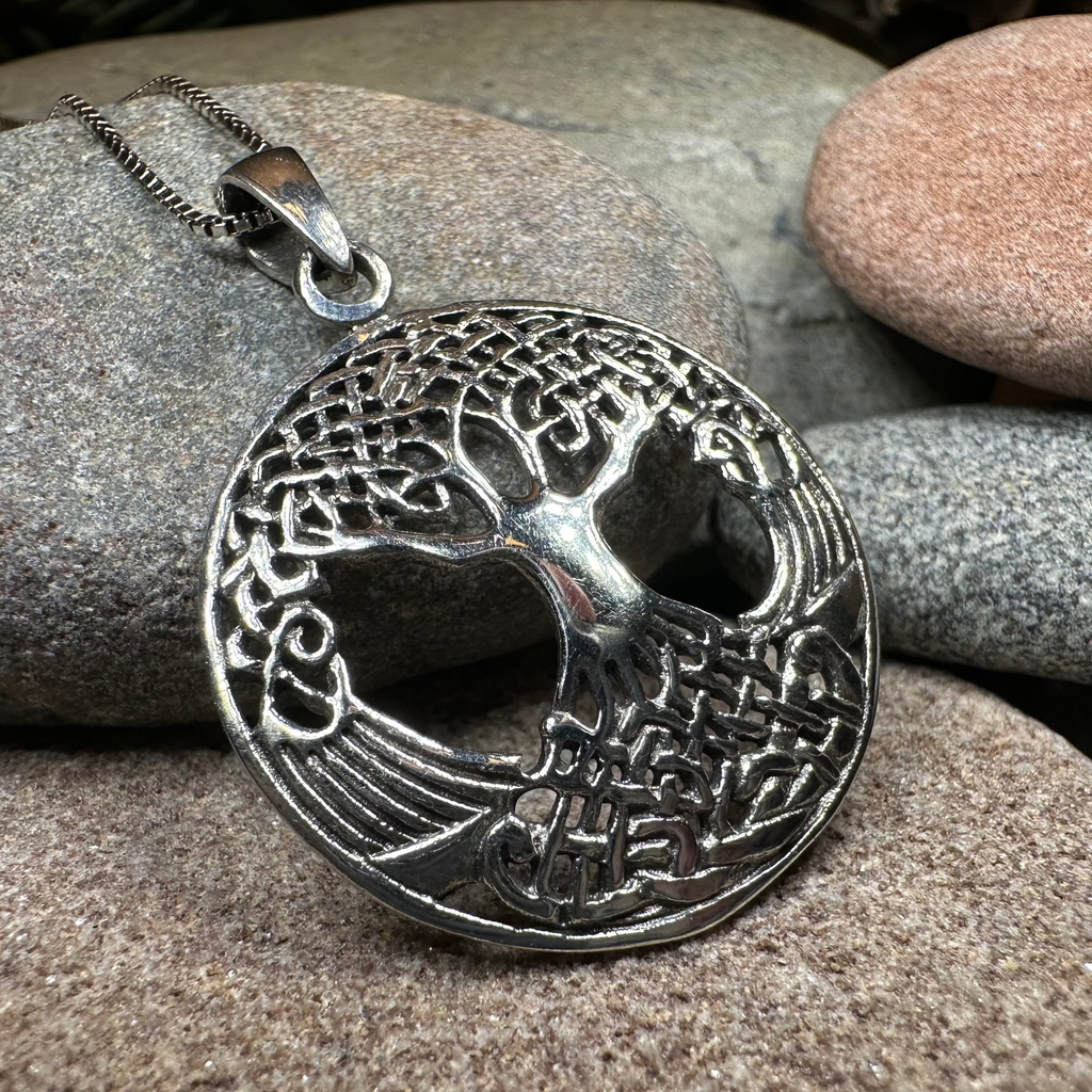 Eternal Celtic Tree of Life Necklace in Sterling Silver | Pendant | Wiccan Center