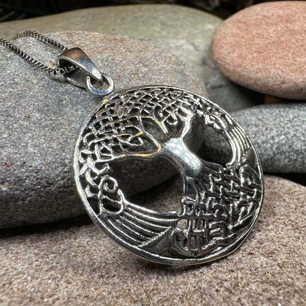 Eternal Celtic Tree of Life Necklace in Sterling Silver | Pendant | Wiccan Center
