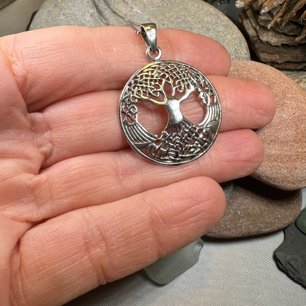 Eternal Celtic Tree of Life Necklace in Sterling Silver | Pendant | Wiccan Center