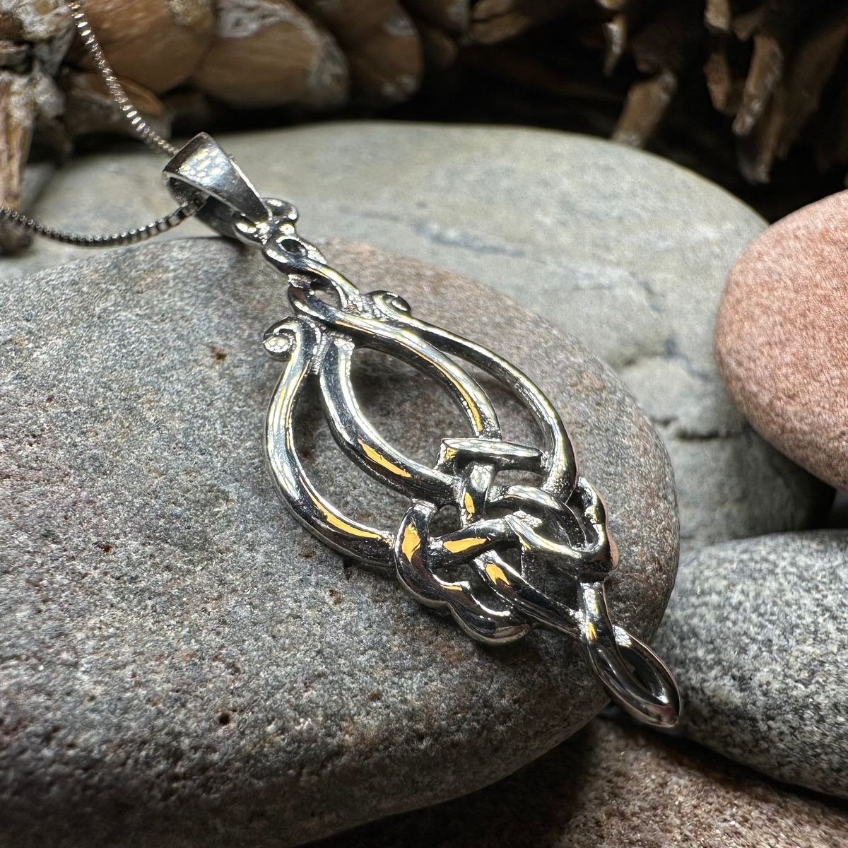 Olivia Celtic Knot Necklace in Sterling Silver | Pendant | Wiccan Center