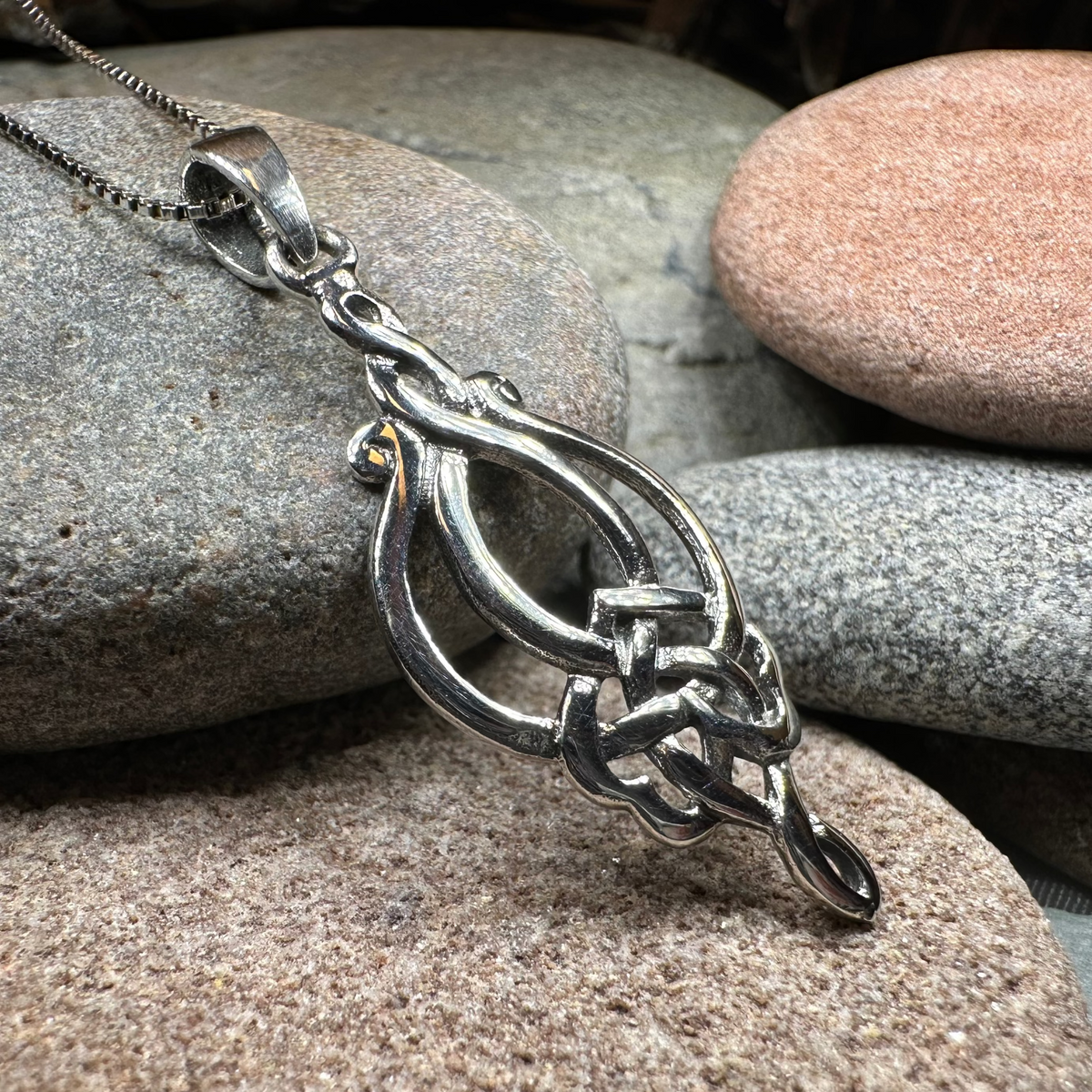 Olivia Celtic Knot Necklace in Sterling Silver | Pendant | Wiccan Center