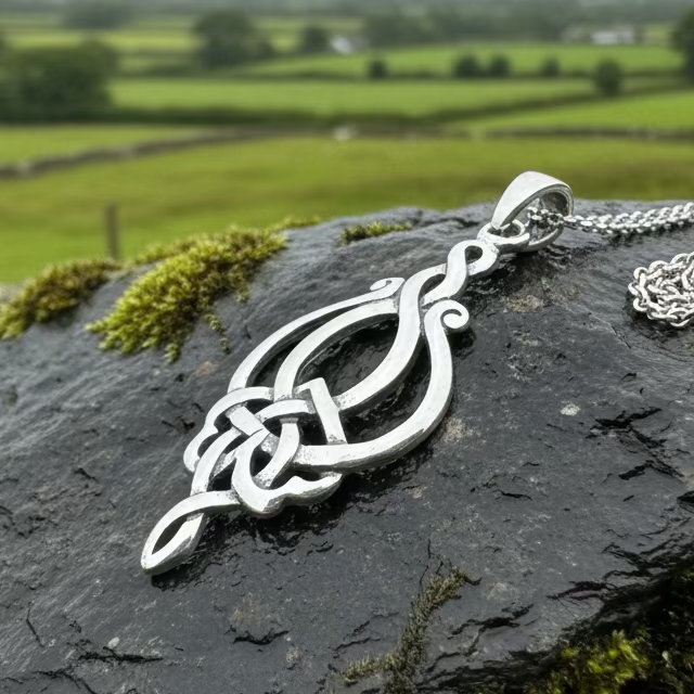 Olivia Celtic Knot Necklace in Sterling Silver | Pendant | Wiccan Center