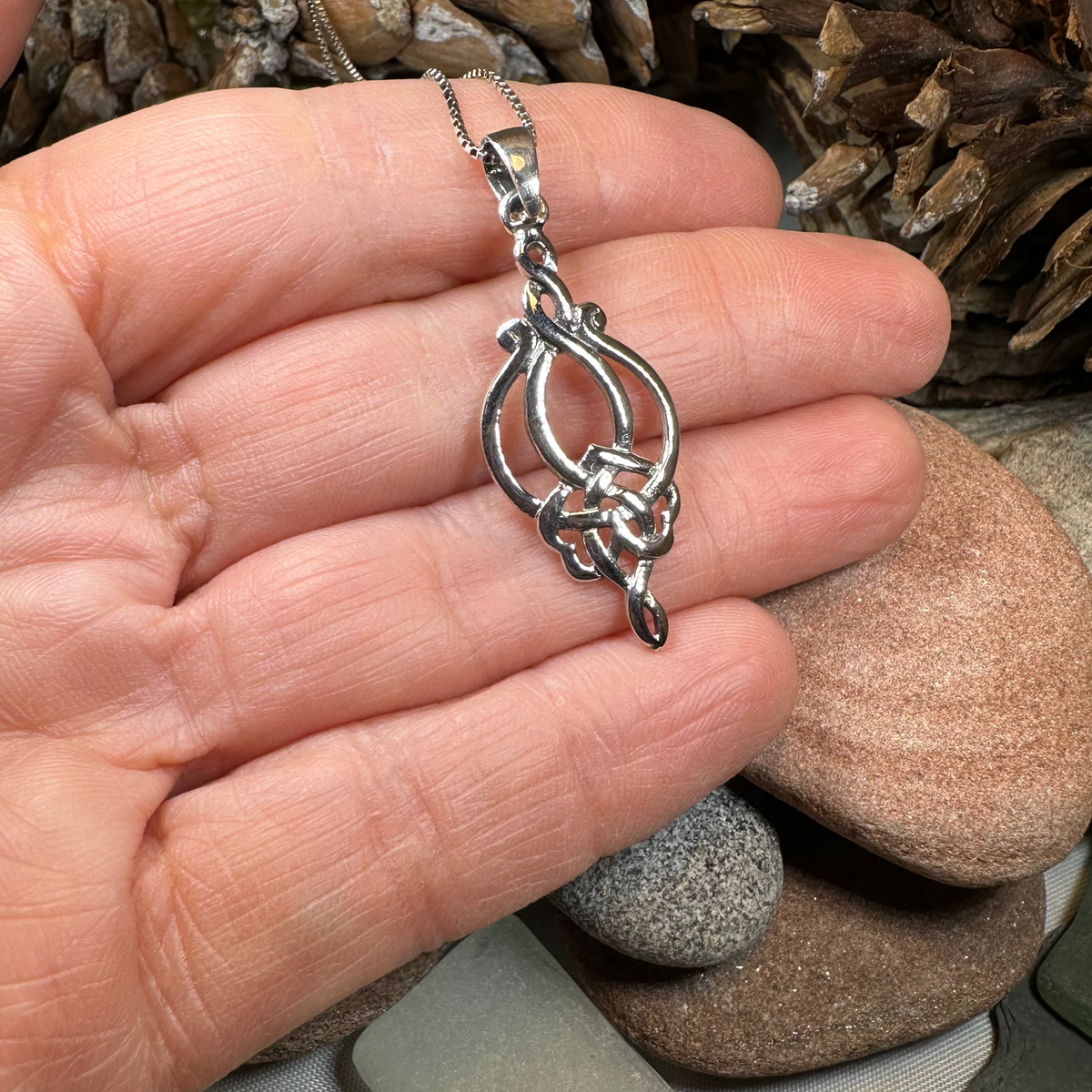 Olivia Celtic Knot Necklace in Sterling Silver | Pendant | Wiccan Center