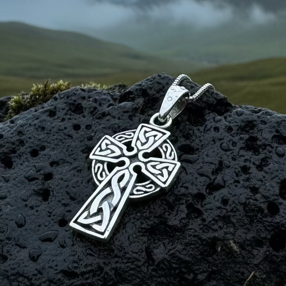 Traditional Celtic Cross Necklace in Sterling Silver | Pendant | Wiccan Center