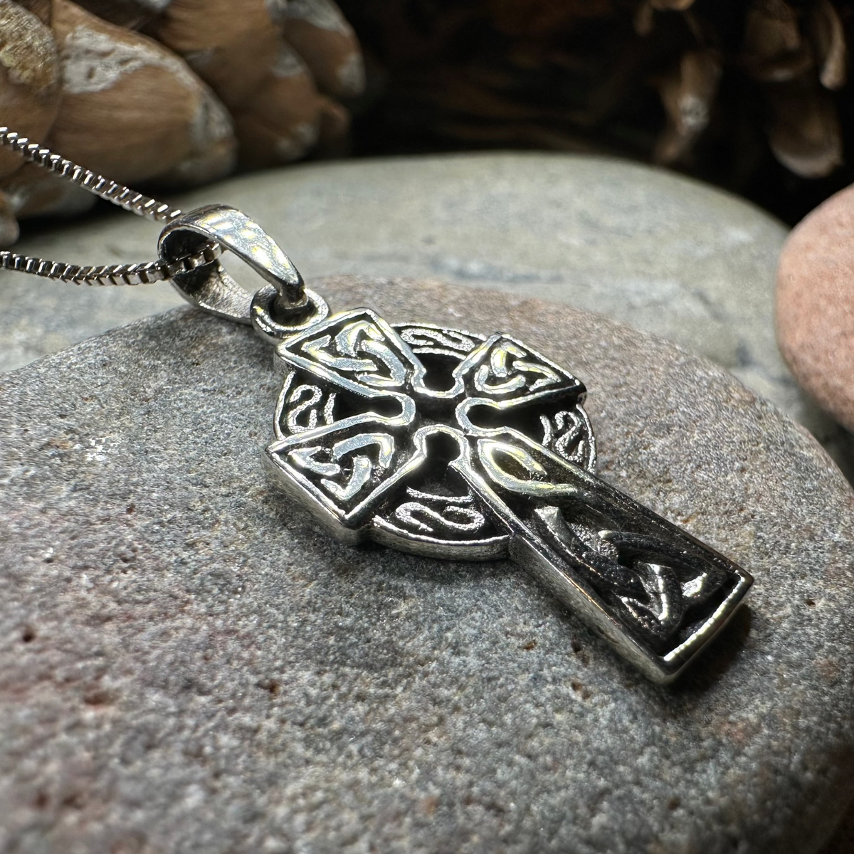 Traditional Celtic Cross Necklace in Sterling Silver | Pendant | Wiccan Center