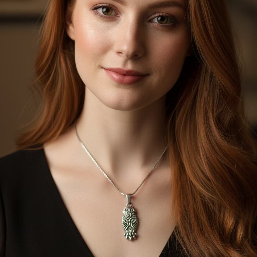 The Guardian Owl Necklace in Sterling Silver | Pendant | Wiccan Center