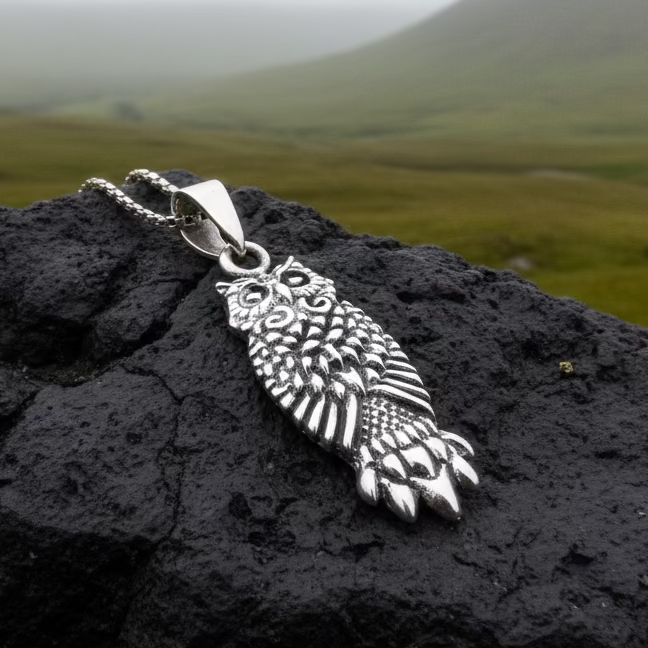 The Guardian Owl Necklace in Sterling Silver | Pendant | Wiccan Center