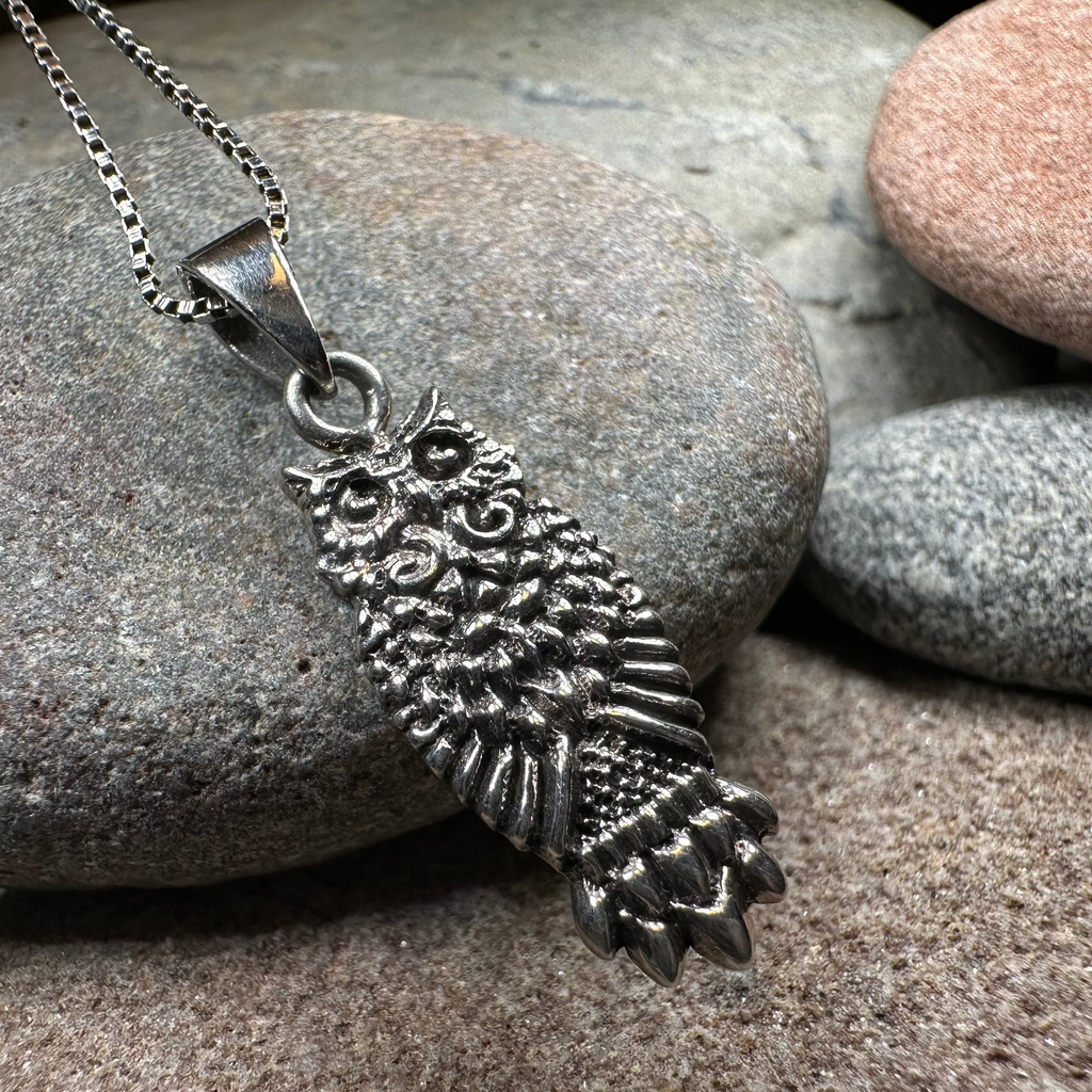 The Guardian Owl Necklace in Sterling Silver | Pendant | Wiccan Center