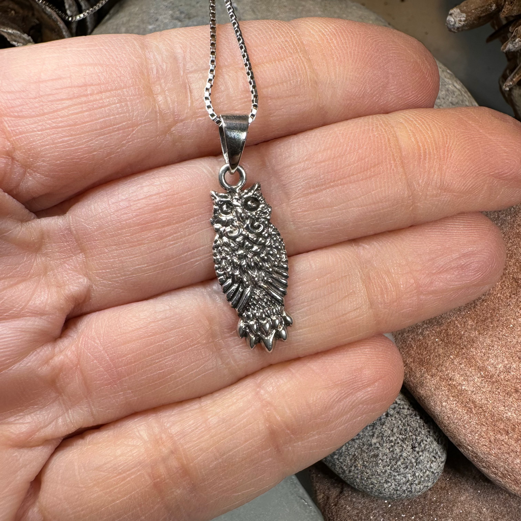The Guardian Owl Necklace in Sterling Silver | Pendant | Wiccan Center