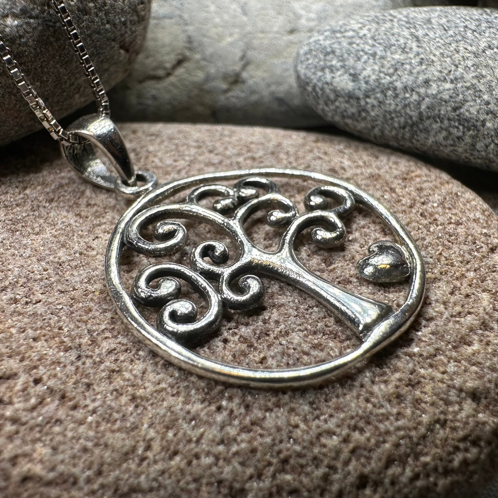Heart Tree of Life Necklace in Sterling Silver | Pendant | Wiccan Center