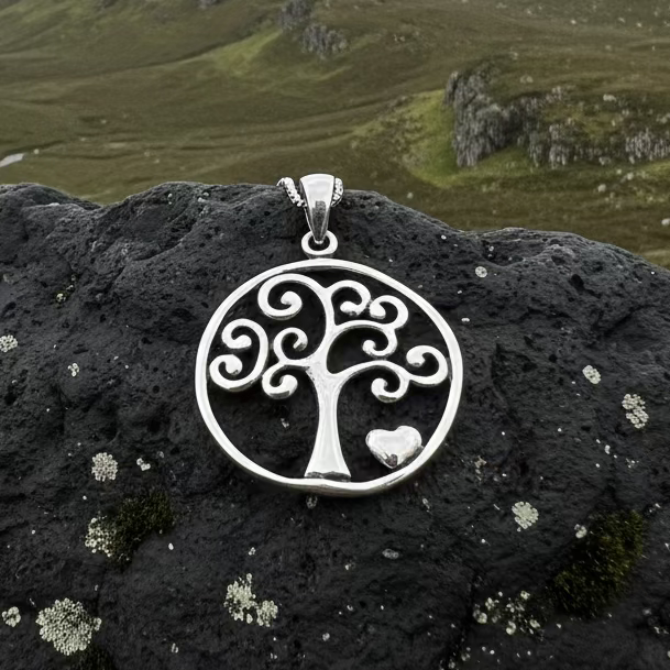 Heart Tree of Life Necklace in Sterling Silver | Pendant | Wiccan Center