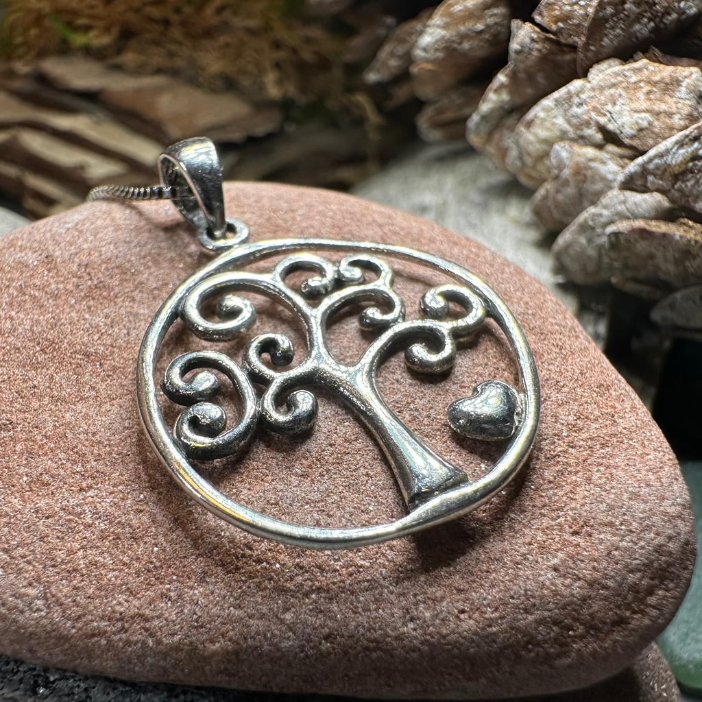 Heart Tree of Life Necklace in Sterling Silver | Pendant | Wiccan Center