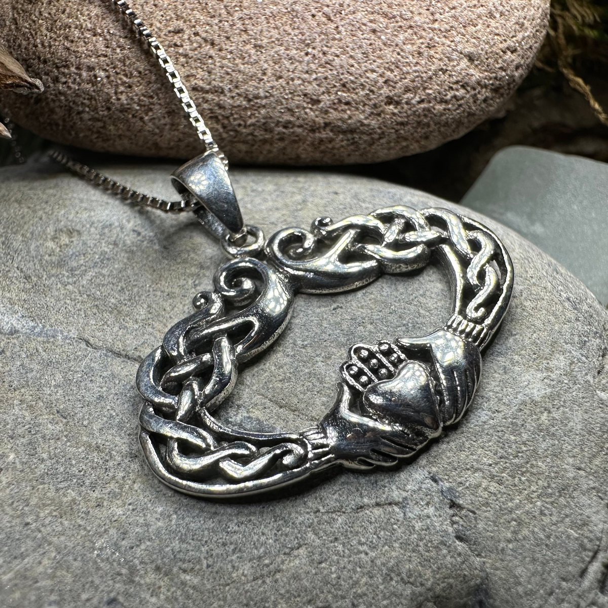 Claddagh Celtic Lace Necklace | Pendant | Wiccan Center