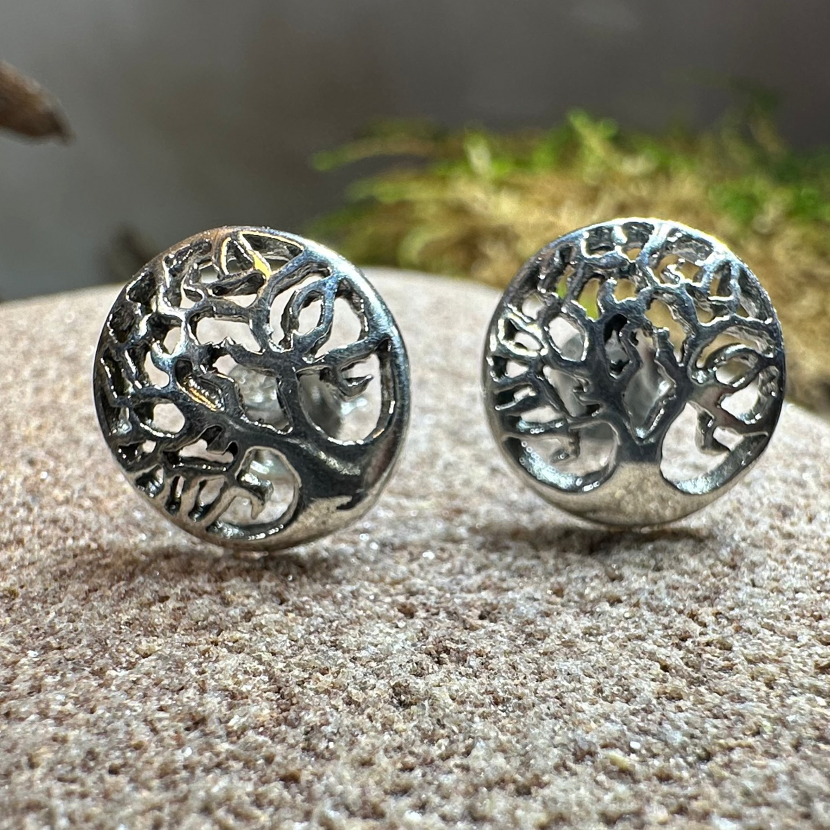Celtic Tree of Life Stud Earrings in Sterling Silver | Post Earrings | Wiccan Center