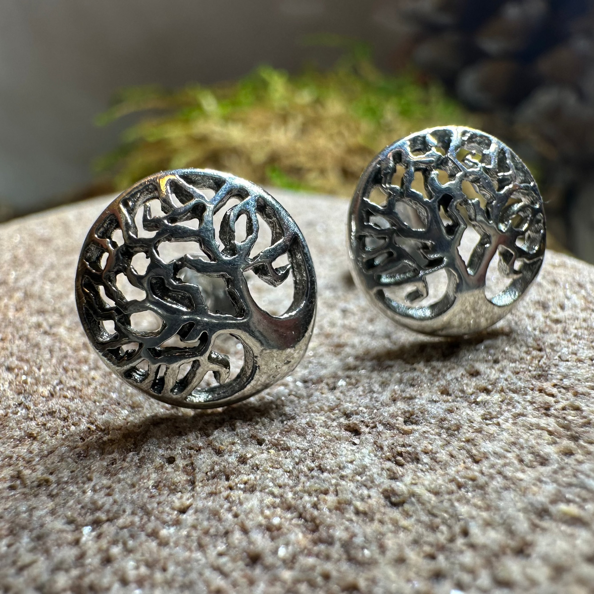 Celtic Tree of Life Stud Earrings in Sterling Silver | Post Earrings | Wiccan Center