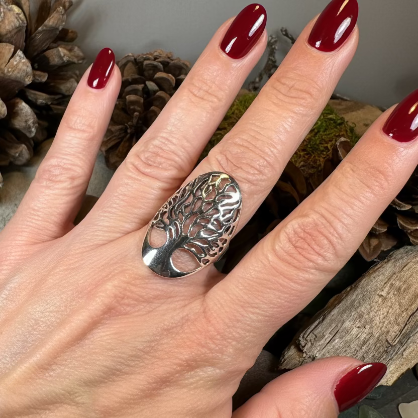 Caroline Tree of Life Ring in Sterling Silver | Ring | Wiccan Center