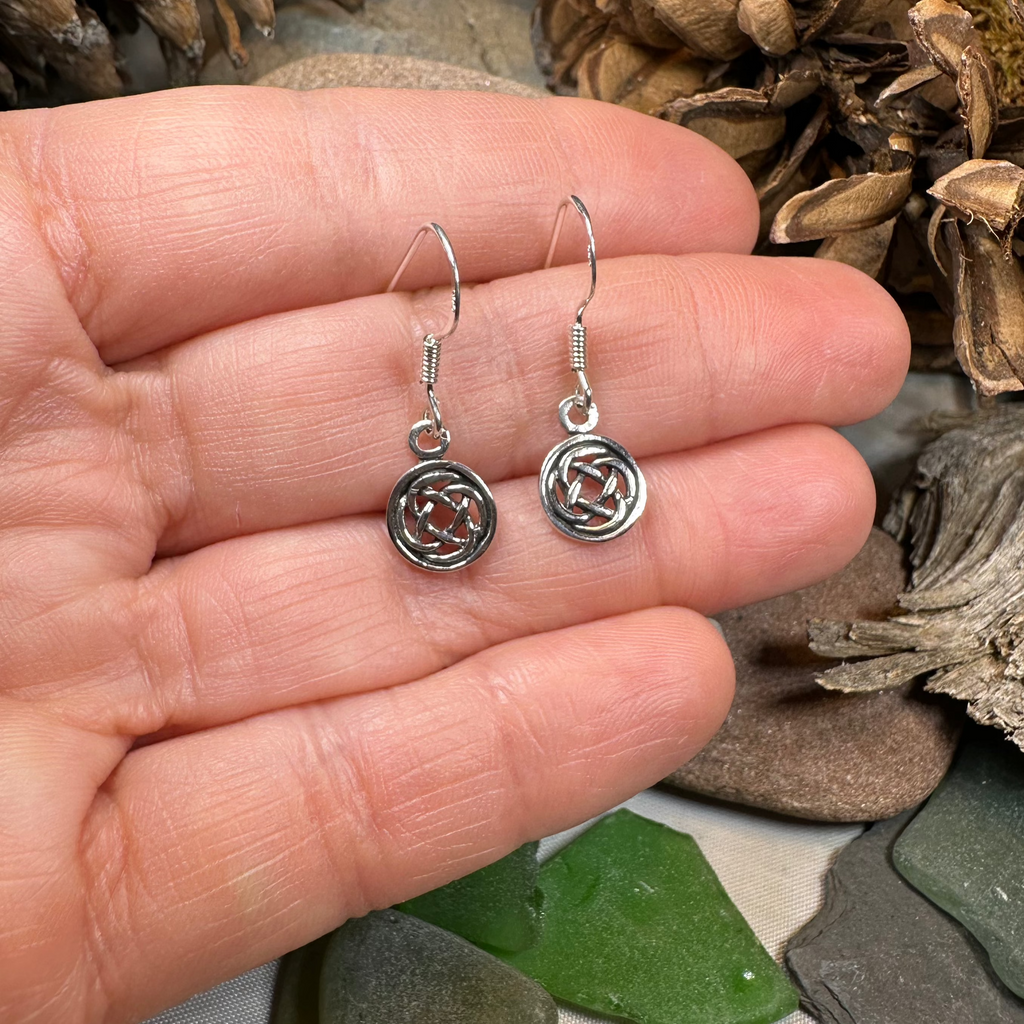 Dainty Dara Knot Earrings | Dangle Earrings | Wiccan Center