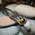 Tollak Thistle Kilt Pin with Crystal - Handmade in Scotland | Kilt Pin | Wiccan Center
