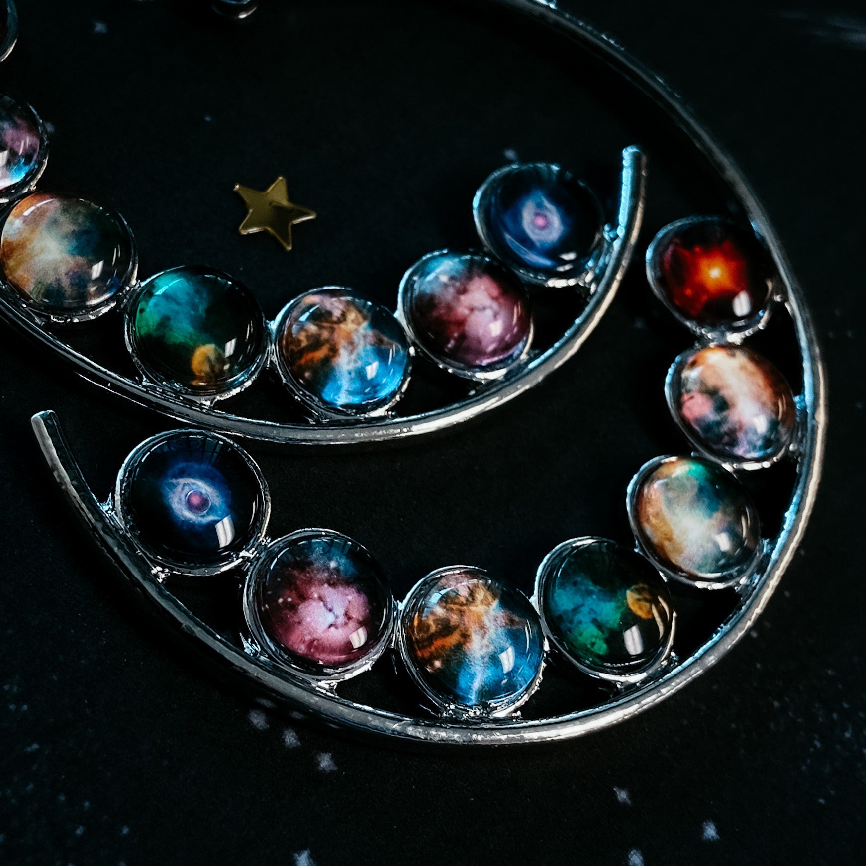 Nebula Rainbow Pride Hoop Earrings | Earrings | Wiccan Center