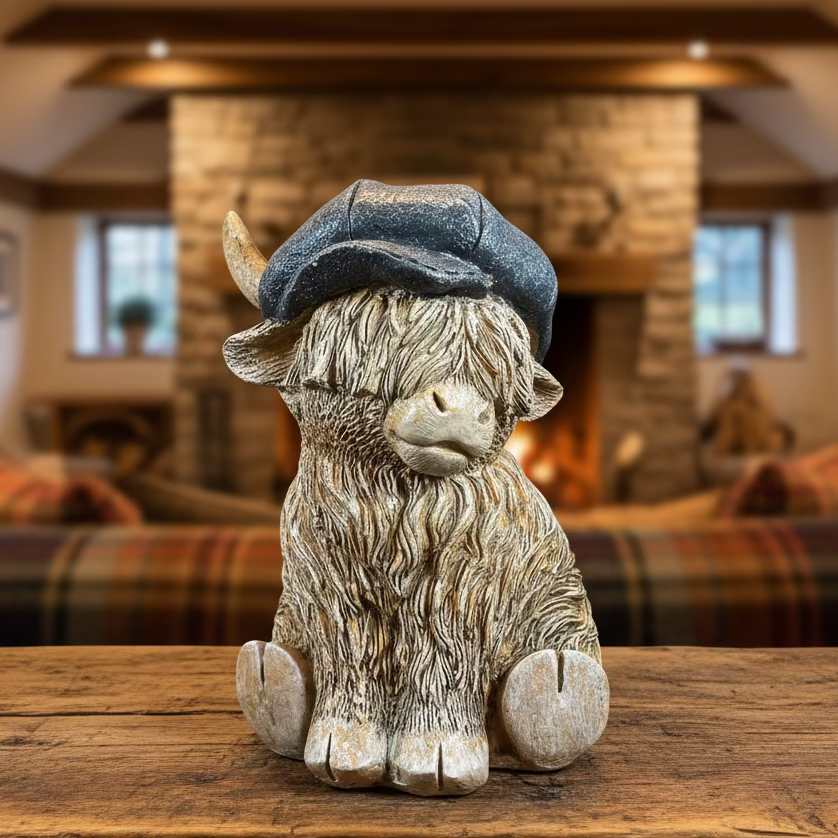 Cheeky Scottish Highland Cow Figurine | Gifts | Wiccan Center