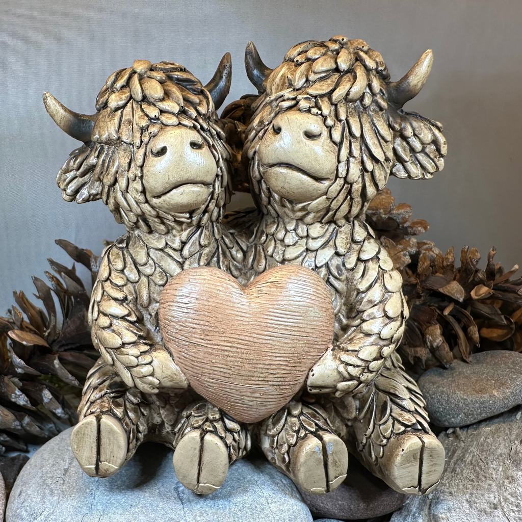 Our Love Highland Cow Figurine | Gifts | Wiccan Center