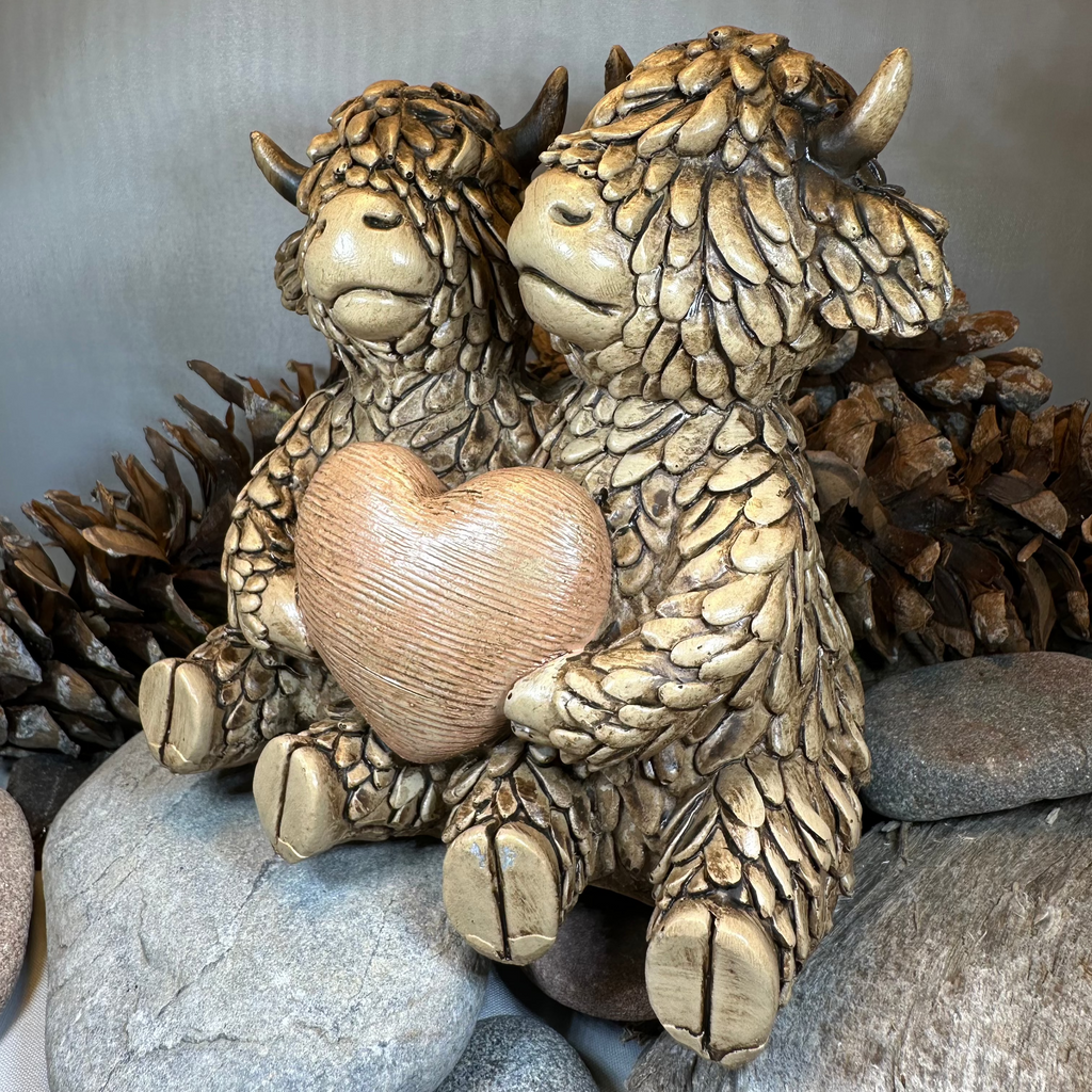 Our Love Highland Cow Figurine | Gifts | Wiccan Center