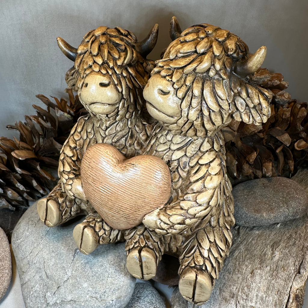 Our Love Highland Cow Figurine | Gifts | Wiccan Center