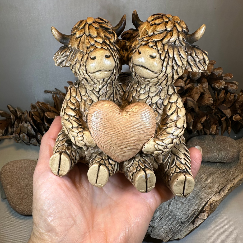 Our Love Highland Cow Figurine | Gifts | Wiccan Center