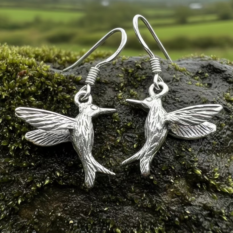 Realistic Hummingbird Earrings | Dangle Earrings | Wiccan Center