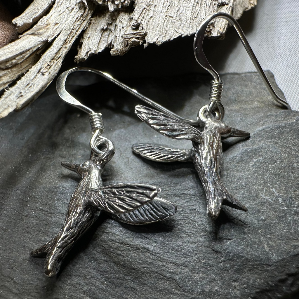 Realistic Hummingbird Earrings | Dangle Earrings | Wiccan Center