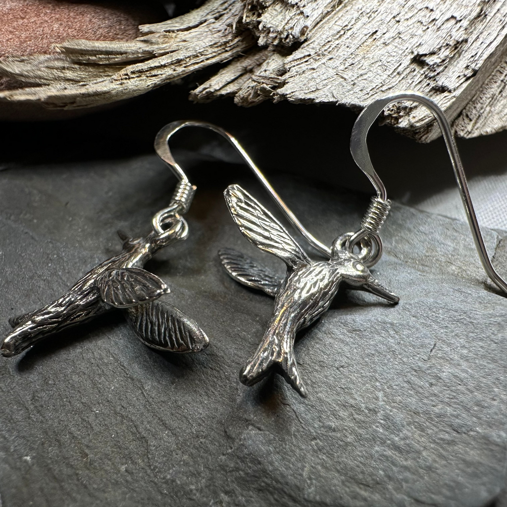 Realistic Hummingbird Earrings | Dangle Earrings | Wiccan Center