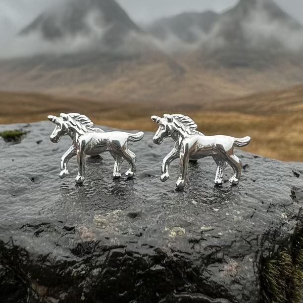 Legendary Unicorn Post Back Earrings in Sterling Silver | Post Earrings | Wiccan Center