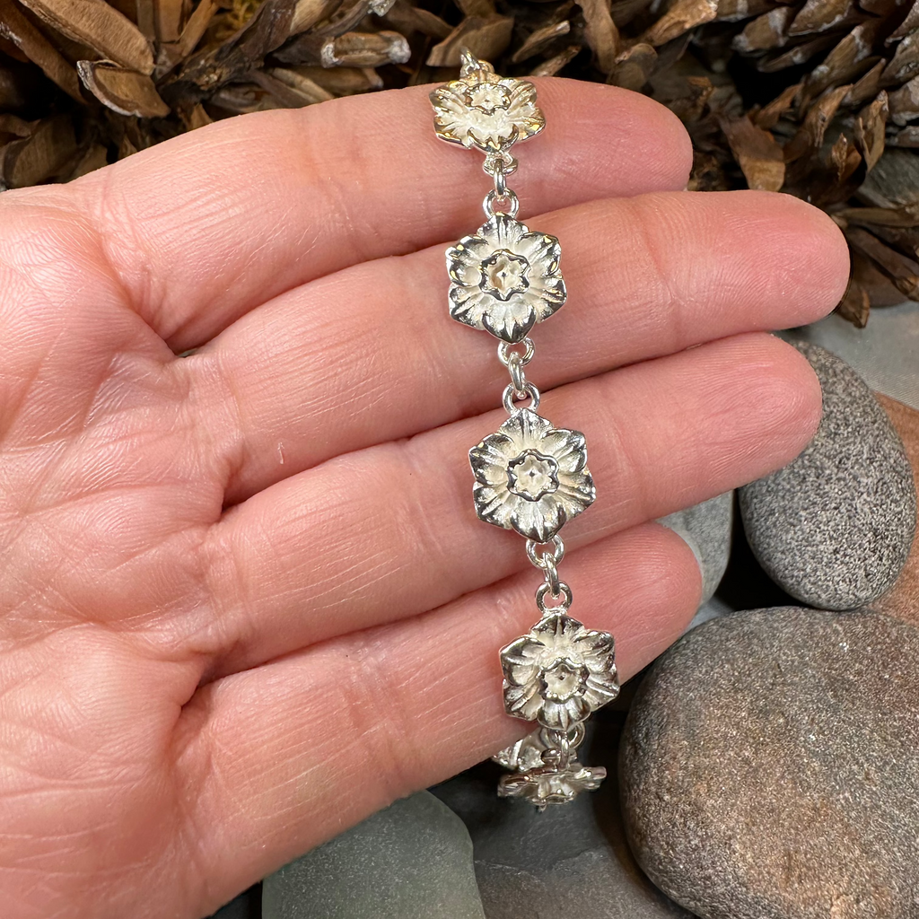 Gwydir Welsh Daffodil Bracelet in Sterling Silver | Bracelet | Wiccan Center