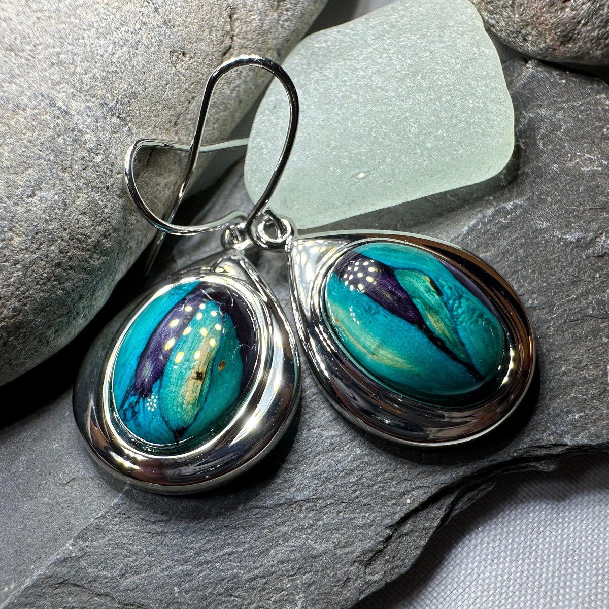 Heathergems Teardrop Earrings - Handmade in Scotland
