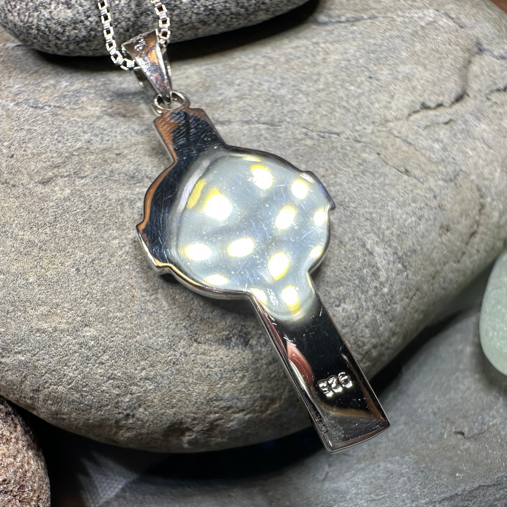 Teelin Celtic Cross Necklace in Sterling Silver | Pendant | Wiccan Center