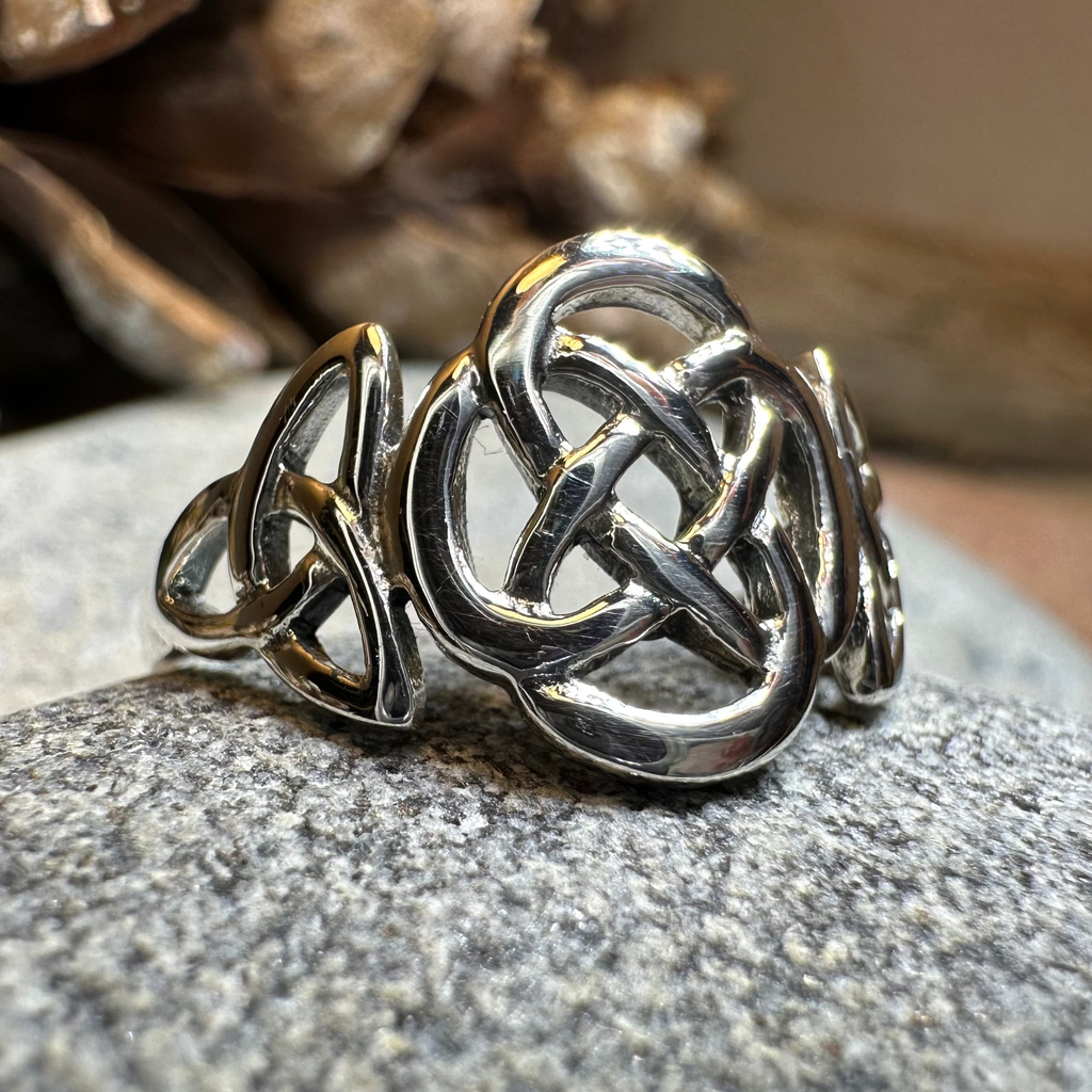 Asha Celtic Dara Knot Ring in Sterling Silver | Ring | Wiccan Center