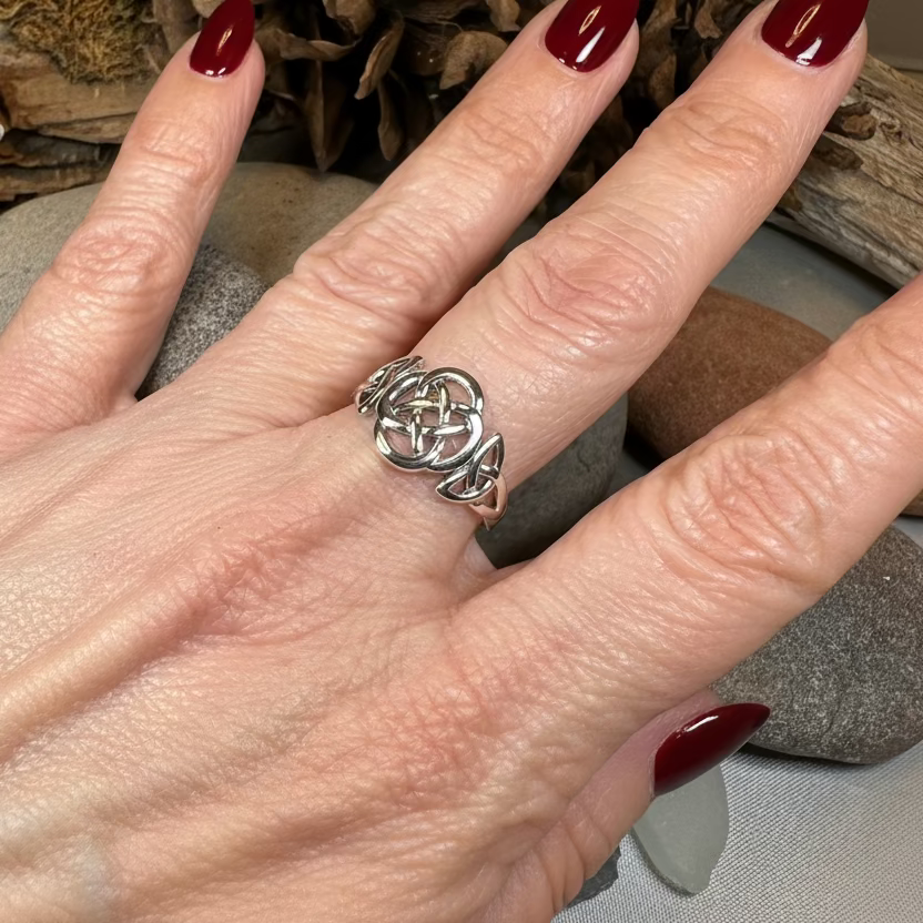 Asha Celtic Dara Knot Ring in Sterling Silver | Ring | Wiccan Center