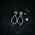 Journey to Mars Earrings - Copper Chrysocolla Earth and Red Jasper Mars | Earrings | Wiccan Center