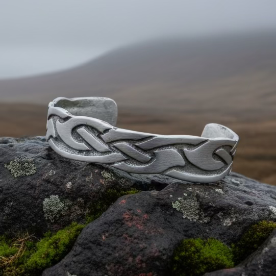 Cruth Celtic Pewter Cuff Bracelet - Handmade in Scotland | Cuff Bracelet | Wiccan Center
