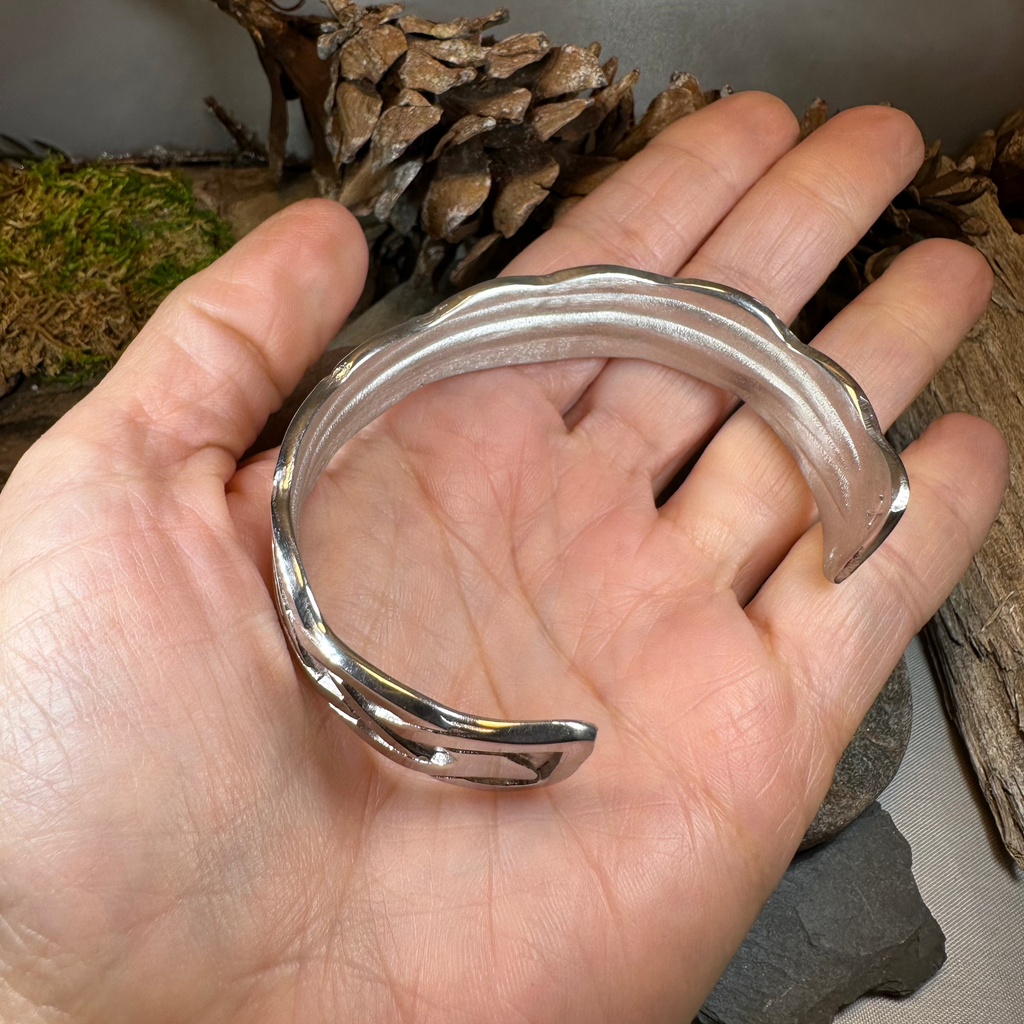Cruth Celtic Pewter Cuff Bracelet - Handmade in Scotland | Cuff Bracelet | Wiccan Center