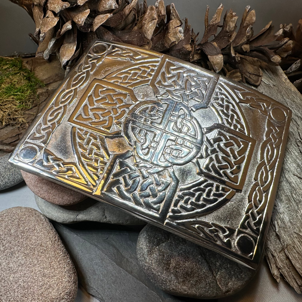 Celtic Cross Kilt Belt Buckle - Handmade in Scotland | belt buckle | Wiccan Center