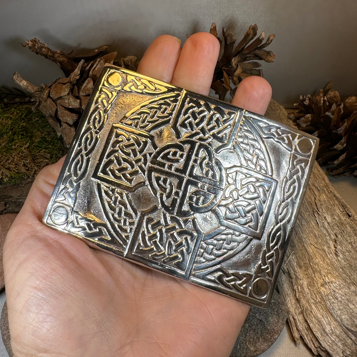 Celtic Cross Kilt Belt Buckle - Handmade in Scotland | belt buckle | Wiccan Center