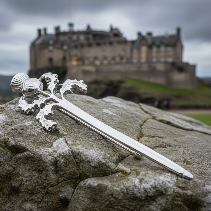 Loch Awe Thistle Kilt Pin - Handmade in Scotland | Kilt Pin | Wiccan Center