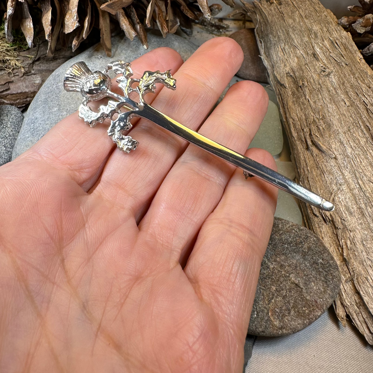 Loch Awe Thistle Kilt Pin - Handmade in Scotland | Kilt Pin | Wiccan Center