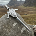 Alban Thistle Shield Kilt Pin - Handmade in Scotland | Kilt Pin | Wiccan Center