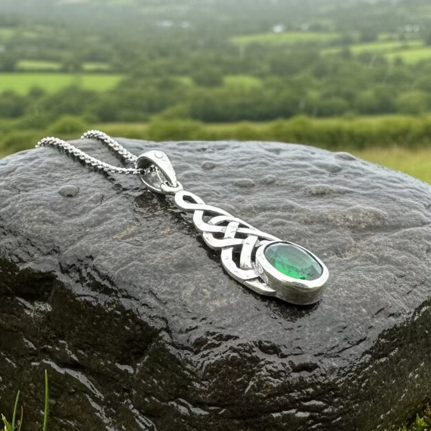 Emma Celtic Knot Necklace in Sterling Silver | Pendant | Wiccan Center